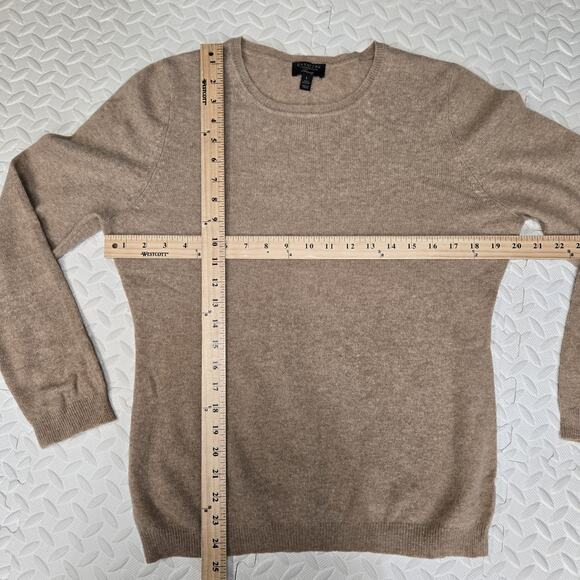 Charter Club 100% Cashmere Sweater Womens Large Beige Neutrals Crewneck Luxury - Picture 5 of 8